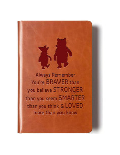 Cuaderno de Cuero JOHSBYD Pooh Bear 200 Páginas Marrón