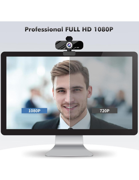 Cámara Web HD 1080P Gohero con Micrófono y Lente Gran Angular