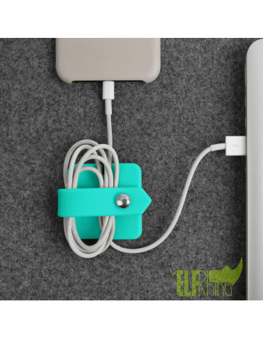 Organizador de Auriculares ELFRhino de Silicona Azul 5cm