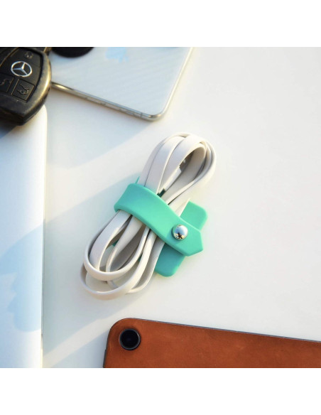 Organizador de Auriculares ELFRhino de Silicona Azul 5cm