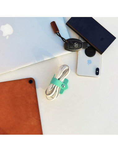 Organizador de Auriculares ELFRhino de Silicona Azul 5cm