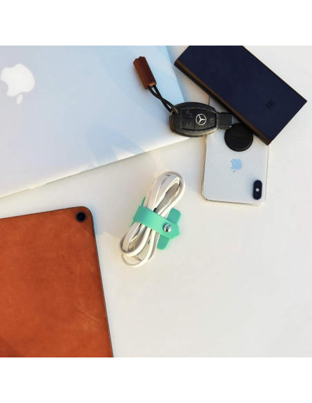 Organizador de Auriculares ELFRhino de Silicona Azul 5cm