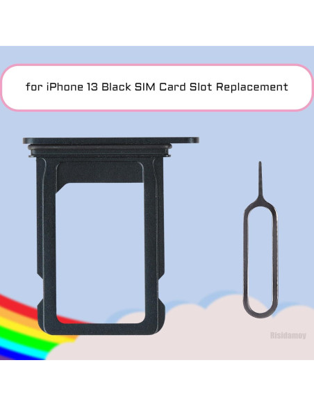 Bandeja de Tarjeta SIM iPhone 13 Negra con Herramienta de Extracción Bandeja de Tarjeta SIM iPhone 13 Negra con Herramienta de Extracción