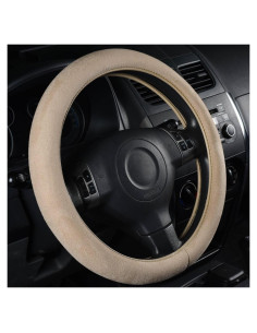 Cubierta de Volante CAR PASS Beige Seda Sintética 37-38 cm