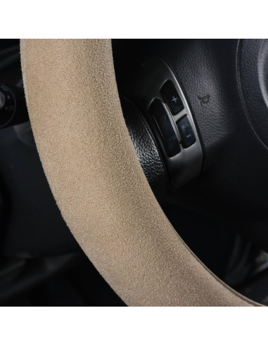 Cubierta de Volante CAR PASS Beige Seda Sintética 37-38 cm