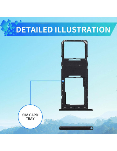 Bandeja de tarjeta SIM para Samsung Galaxy A04e - Reemplazo Negro