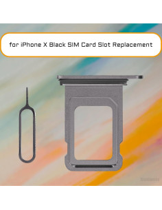 Bandeja de tarjeta SIM negra para iPhone X - Risidamoy 2