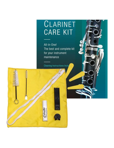 Kit de Cuidado para Clarinete Libretto - Cepillos, Paño y Grasa