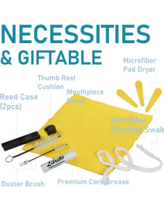 Kit de Cuidado para Clarinete Libretto - Cepillos, Paño y Grasa 2