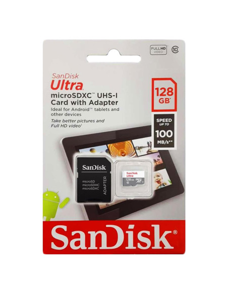 Tarjeta microSDXC SanDisk Ultra 128GB UHS-I Clase 10