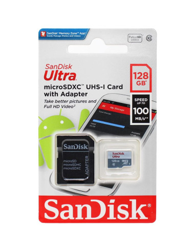Tarjeta microSDXC SanDisk Ultra 128GB UHS-I Clase 10
