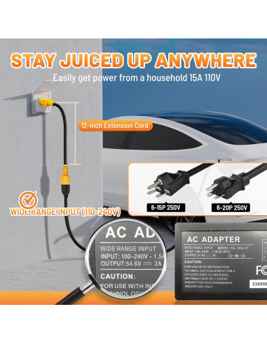 Adaptador de Poder MECMO 12AWG 1 Pie 15A a 20A NEMA