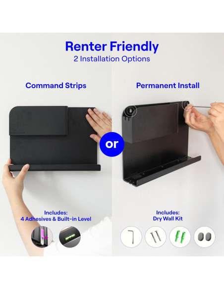 Organizador de Pared Smallish WallShelfie Negro - Estante Flotante Organizador de Pared Smallish WallShelfie Negro - Estante Flotante