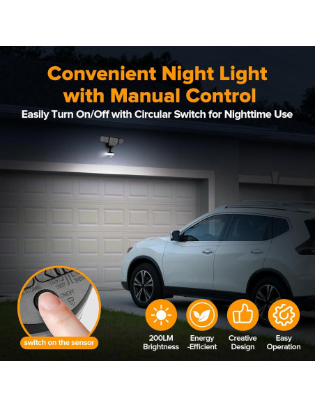 Luz de Seguridad LED LUTEC 84W 9500LM con Sensor Movimiento