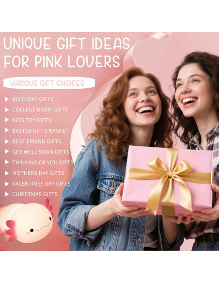 Luz Nocturna Axolote Rosa YR YRHH-PET LED Recargable