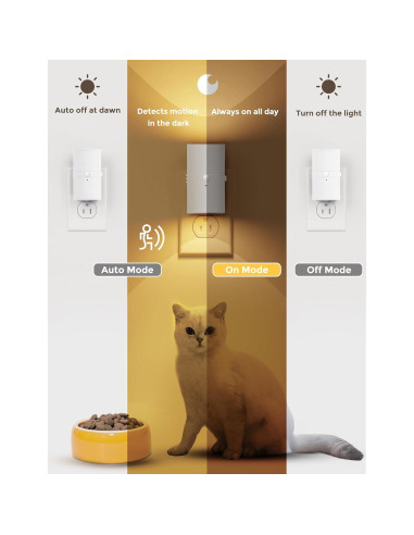 Luz Nocturna Regulable LOHAS con Sensor de Movimiento 3000K