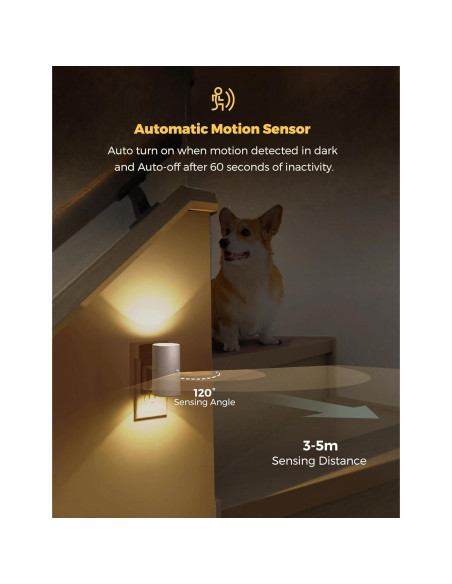 Luz Nocturna Regulable LOHAS con Sensor de Movimiento 3000K