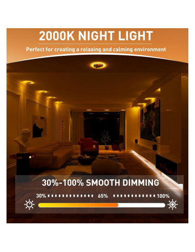 Luz LED Empotrada Gimbal CLOUDY BAY 12W 4 Unidades 5CCT