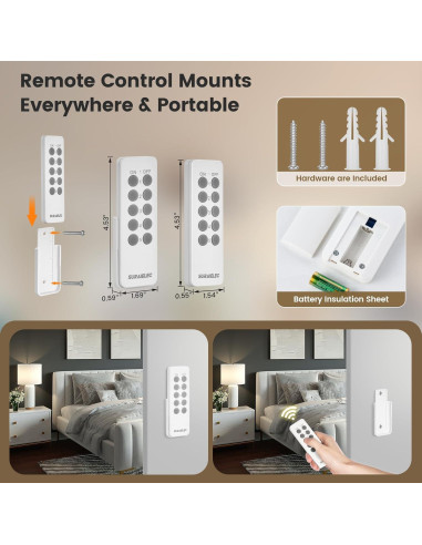 Kit Interruptor Enchufe Control Remoto SURAIELEC - 5 Enchufes, 2 Remotos, 15A