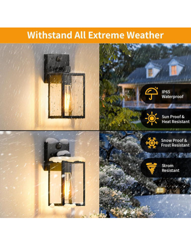 2 Lámparas de Luz Exterior FNYUSLET con Sensor de Movimiento