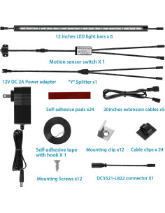 Kit de Luz LED Litever con Sensor de Movimiento 12" 2