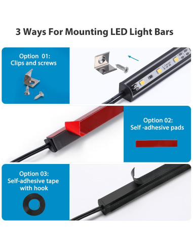 Kit de Luz LED Litever con Sensor de Movimiento 12"