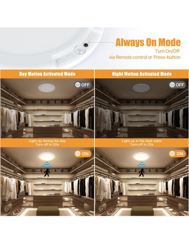 Luz de Techo LED Recargable Rodalims RL0029A1 con Control Remoto