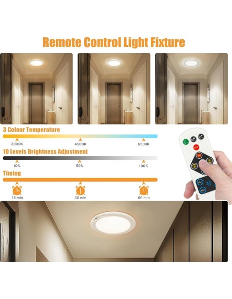 Luz de Techo LED Recargable Rodalims RL0029A1 con Control Remoto