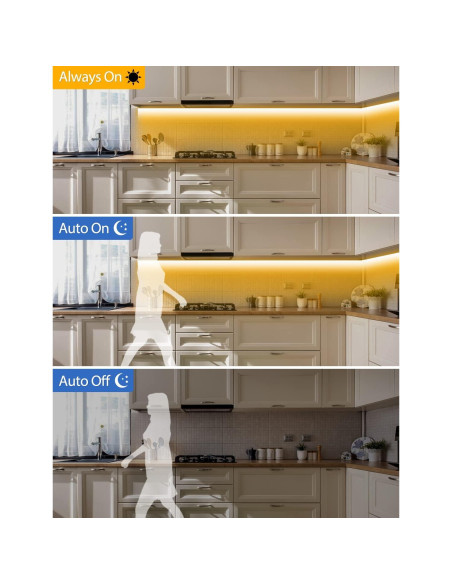 Luz LED de Sensor de Movimiento MATICOD 3m Blanca Cálida Luz LED de Sensor de Movimiento MATICOD 3m Blanca Cálida