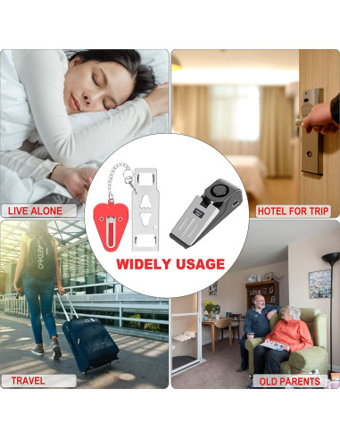 Cerradura de Puerta Portátil MBBEST con Alarma 120DB - Doble Protección