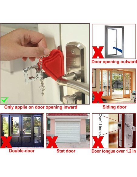 Cerradura de Puerta Portátil MBBEST con Alarma 120DB - Doble Protección