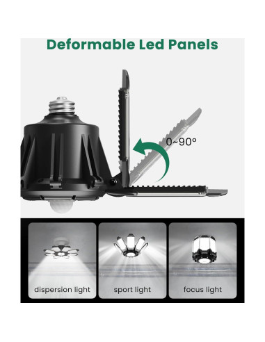 Luz de Garaje LED Hinersound Y8 con Sensor de Movimiento 300W