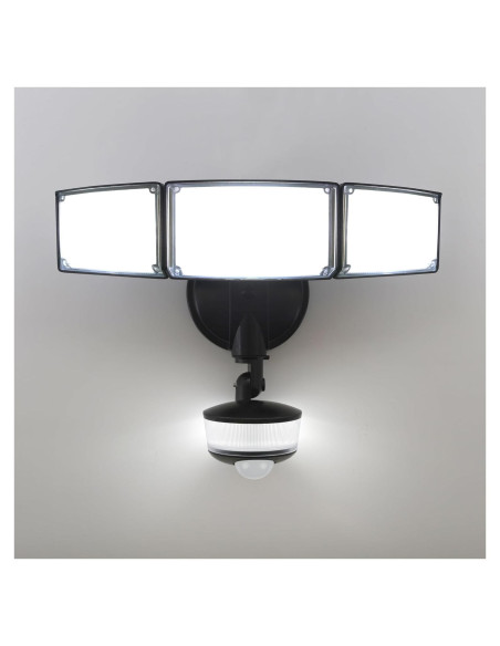 Luz Exterior LED LUTEC 74W 8000 Lúmenes con Sensor IP65