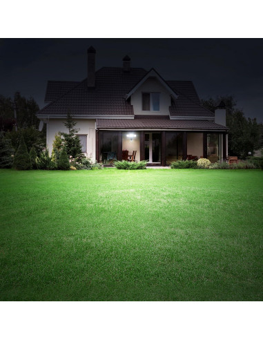 Luz Exterior LED LUTEC 74W 8000 Lúmenes con Sensor IP65