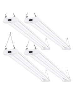 Luz LED de Taller Sunco 40W 5000K con Sensor de Movimiento - Paquete de 4