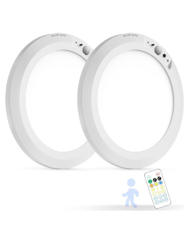 Juego de 2 luces de techo LED Koopala con sensor de movimiento