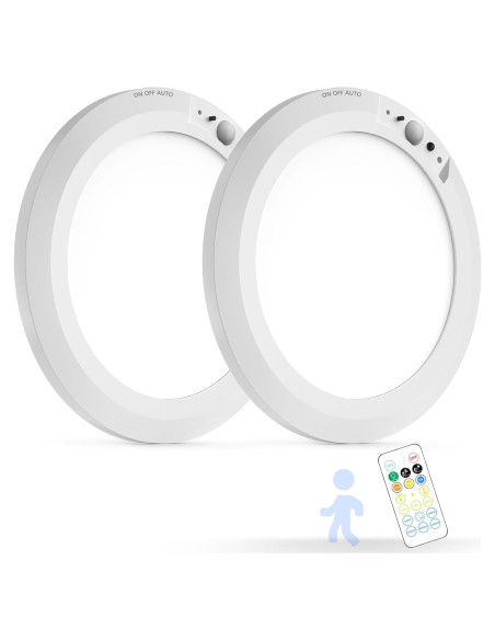 Juego de 2 luces de techo LED Koopala con sensor de movimiento