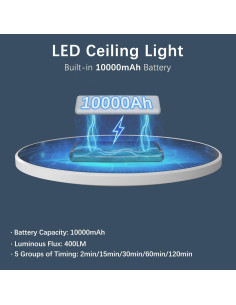 Juego de 2 luces de techo LED Koopala con sensor de movimiento 2