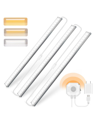 Luces de Gabinete LED Daymeet 30 cm con Sensor de Movimiento - Paquete de 3