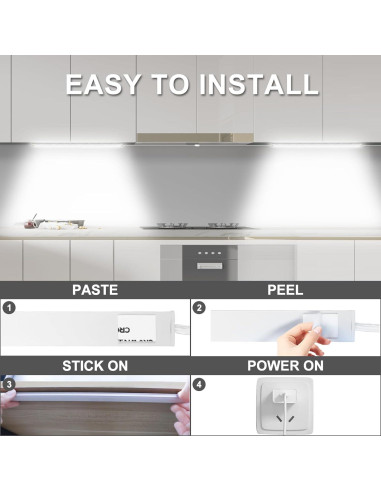 Luces de Gabinete LED Daymeet 30 cm con Sensor de Movimiento - Paquete de 3