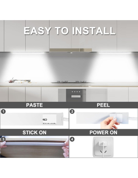 Luces de Gabinete LED Daymeet 30 cm con Sensor de Movimiento - Paquete de 3