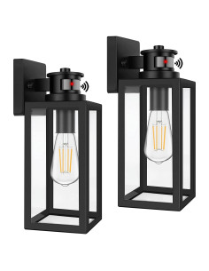 Luz Exterior con Sensor de Movimiento TOBUSA 2 Piezas 33.66cm