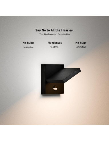Lámpara de Pared LED con Sensor de Movimiento Inowel IP54 Negra