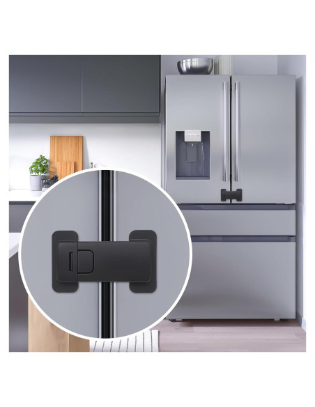 Candado de Seguridad para Nevera Francesa Uhimooi Negro