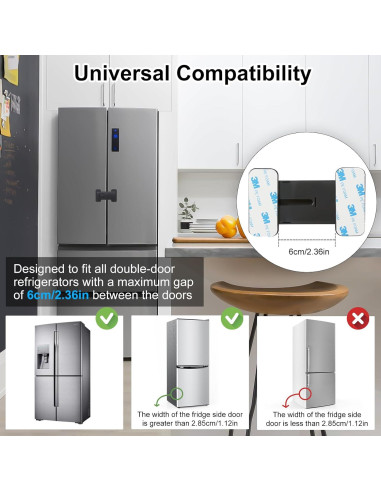 Candado de Seguridad para Nevera Francesa Uhimooi Negro