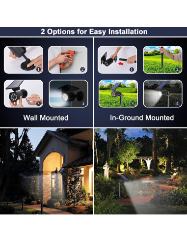 Luces de Movimiento Solares CAHOUGSMT 2000LM IP67 para Exteriores