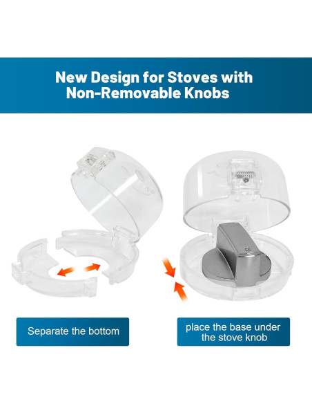 Cubiertas de Perillas de Estufa Huggful - Seguridad Infantil, 5 Pzas