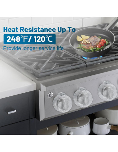 Cubiertas de Perillas de Estufa Huggful - Seguridad Infantil, 5 Pzas