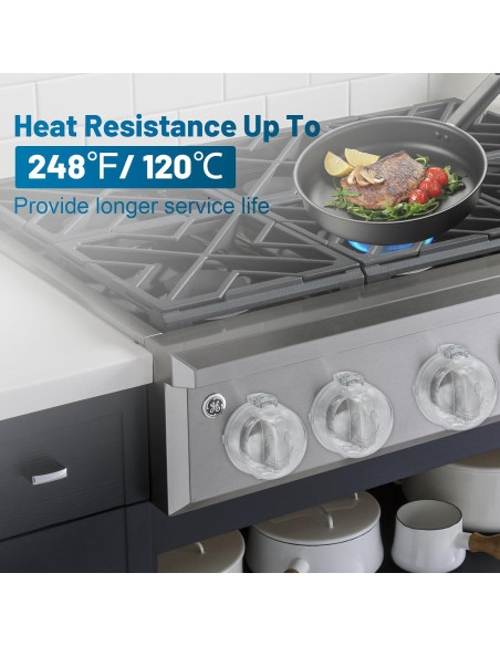 Cubiertas de Perillas de Estufa Huggful - Seguridad Infantil, 5 Pzas