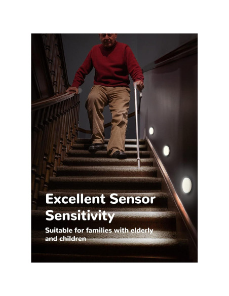 Homelist 6 Luces Puck Sensor Movimiento Recargables 2 Colores